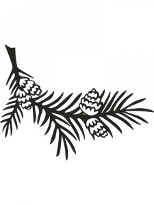 Spruce Branches Stencil 10