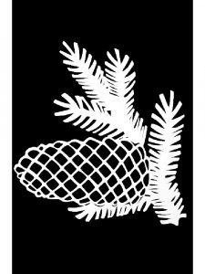 Spruce Branches Stencil 2