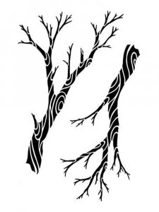 Tree Branches Stencil 5