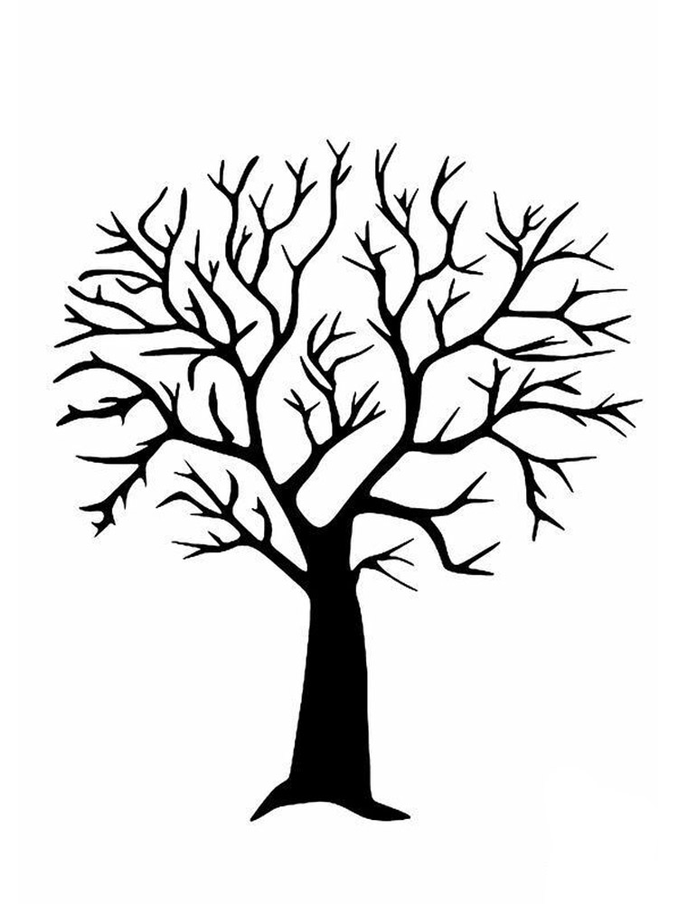 Free printable Tree Without Leaves stencils and templates