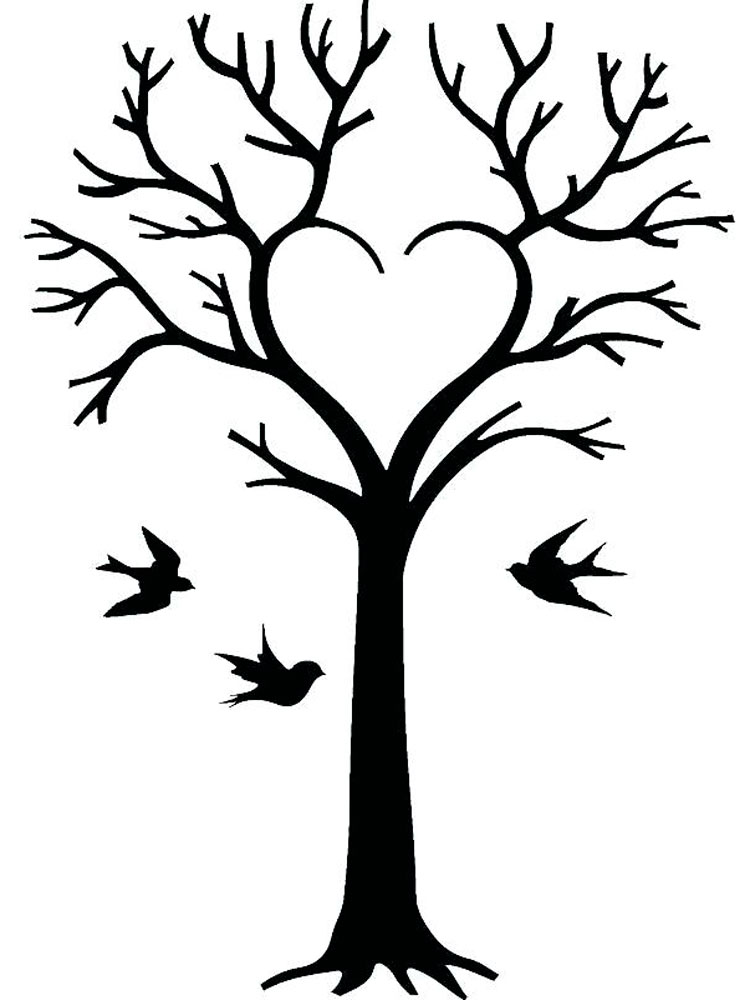 Free printable Tree Without Leaves stencils and templates