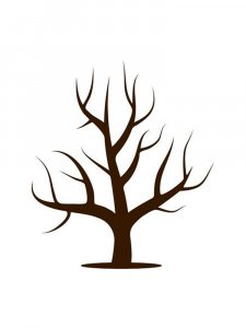 Tree Without Leaves Stencil 1