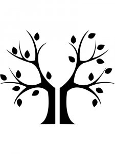 Tree Without Leaves Stencil 10