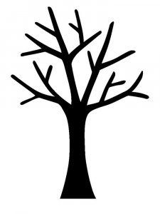 Tree Without Leaves Stencil 12