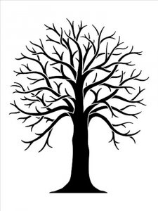 Tree Without Leaves Stencil 14