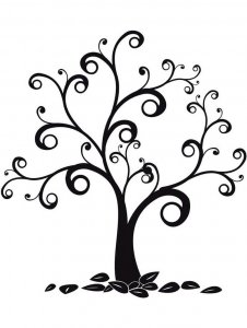 Tree Without Leaves Stencil 15