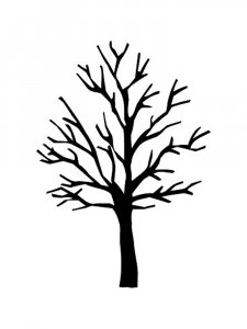 Tree Without Leaves Stencil 3