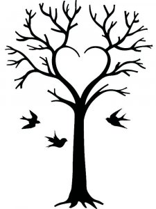 Tree Without Leaves Stencil 5