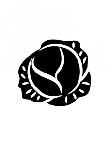 Cabbage Stencil 7