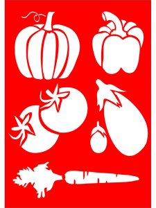 Vegetables Stencils 14