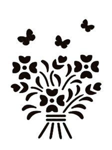Трафарет Букет цветов 7