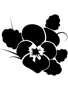 Трафарет Фиалка 8