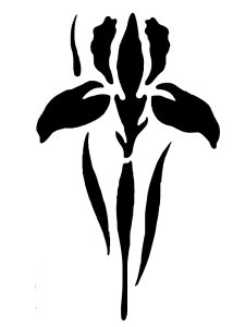 Трафарет Ирисов 10