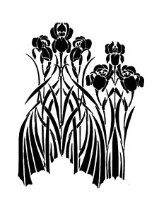 Трафарет Ирисов 11