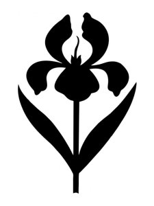 Трафарет Ирисов 12