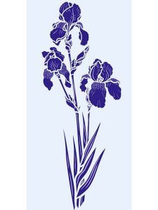 Трафарет Ирисов 3