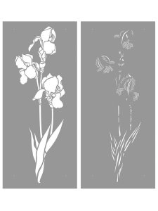 Трафарет Ирисов 4