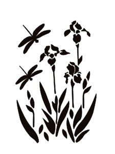 Трафарет Ирисов 6