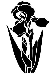 Трафарет Ирисов 7