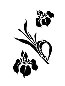 Трафарет Ирисов 9