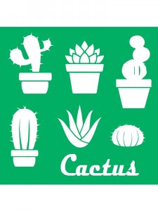 Трафарет Кактуса 1