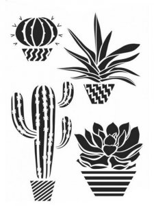 Трафарет Кактуса 4