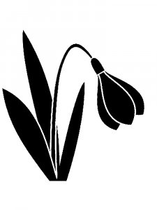 Трафарет Подснежника 15