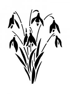 Трафарет Подснежника 4