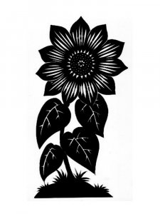 Трафарет Подсолнух 11