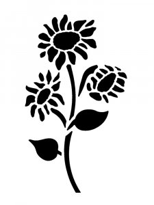 Трафарет Подсолнух 14