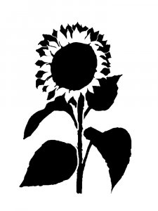 Трафарет Подсолнух 16
