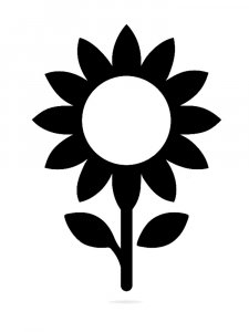 Трафарет Подсолнух 17