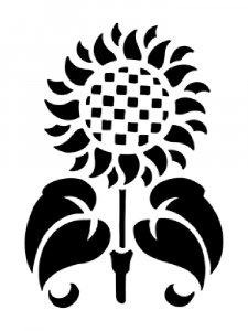 Трафарет Подсолнух 3