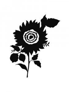 Трафарет Подсолнух 4