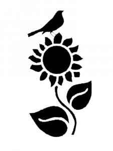 Трафарет Подсолнух 9