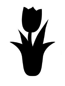 Трафарет Тюльпана 12