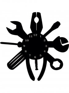 Трафарет Часов 26