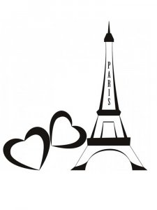 Трафарет Эйфелева башня 10