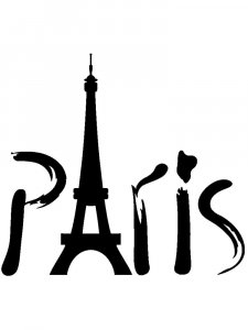Трафарет Эйфелева башня 16