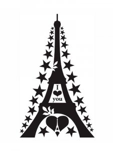 Трафарет Эйфелева башня 23