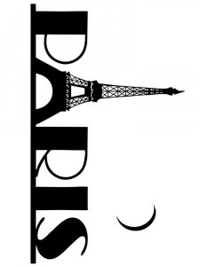 Трафарет Эйфелева башня 4