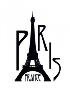 Трафарет Эйфелева башня 6