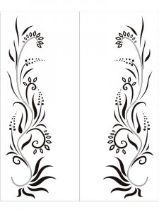 Трафарет на дверь 14