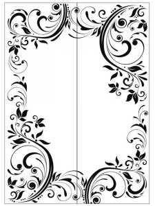 Трафарет на дверь 18