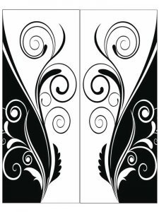 Трафарет на дверь 20