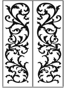 Трафарет на дверь 4