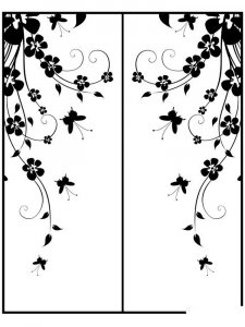 Трафарет на дверь 8