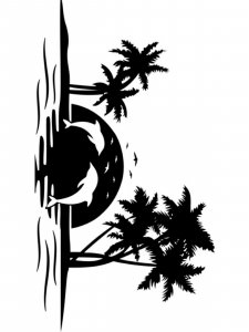 Трафарет Пальмы 18