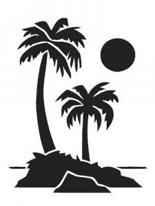 Трафарет Пальмы 2