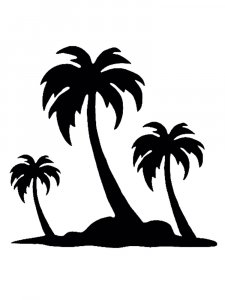 Трафарет Пальмы 25